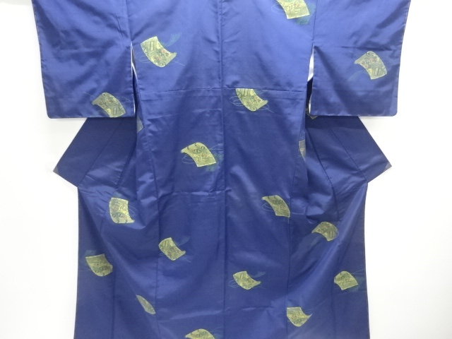 JAPANESE KIMONO / TSUMUGI / WOVEN BAMBOO SCREEN